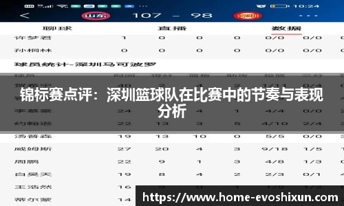 锦标赛点评：深圳篮球队在比赛中的节奏与表现分析